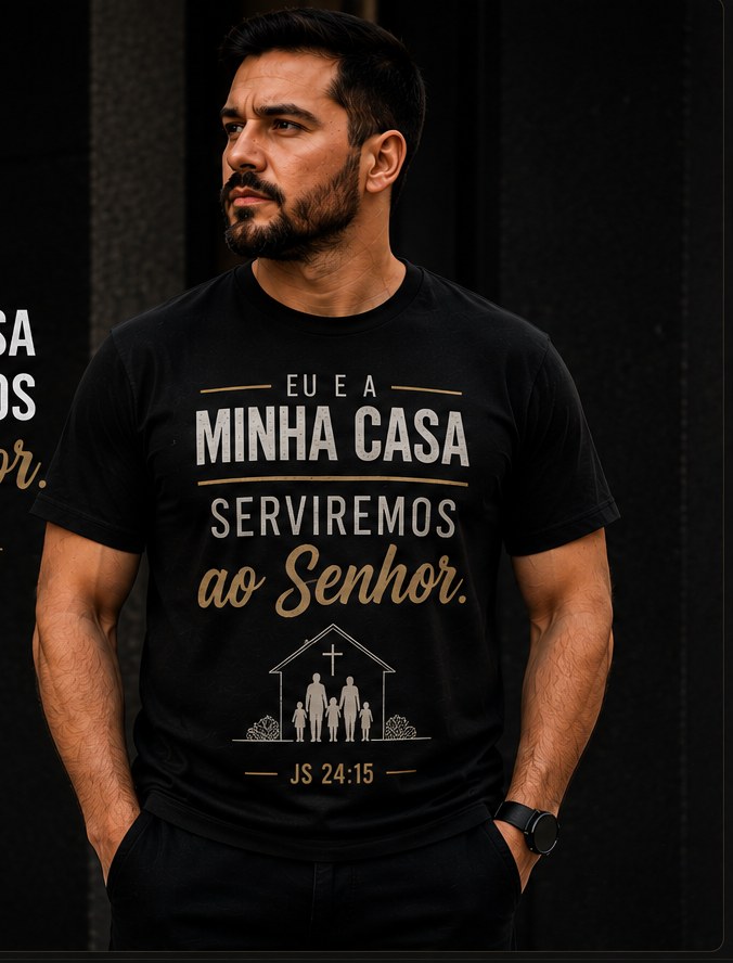Camiseta Eu e a Minha Casa — frente
