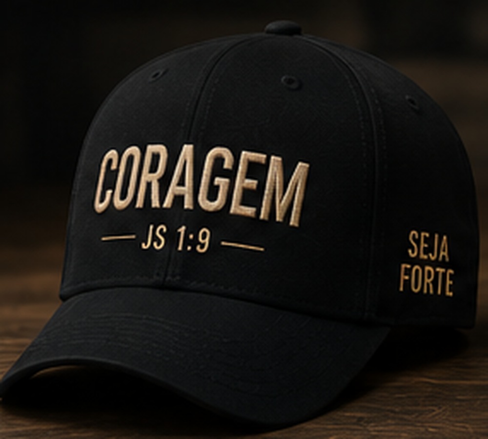 Boné Coragem — vista lateral
