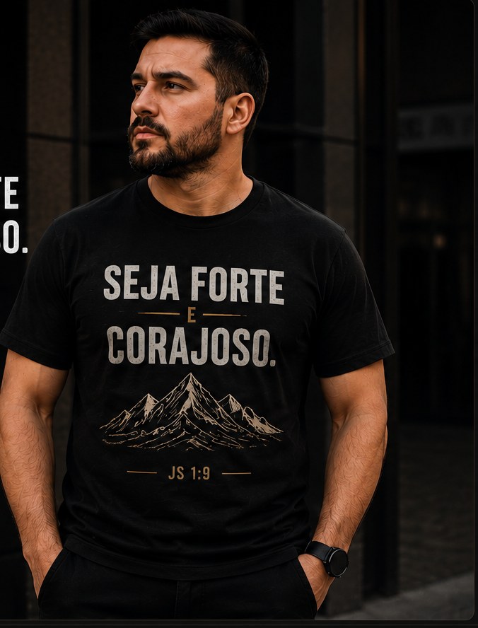 Camiseta Seja Forte e Corajoso — frente