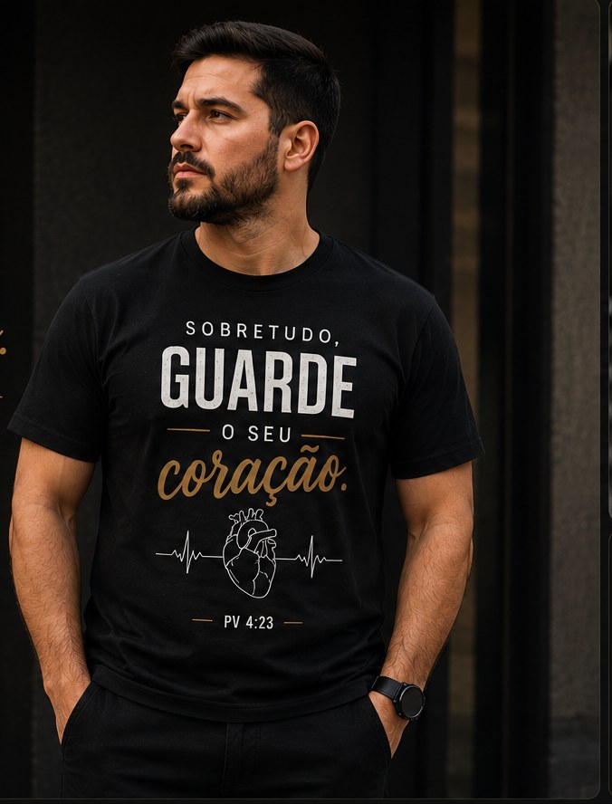 Camiseta Guarde o Seu Coração — frente