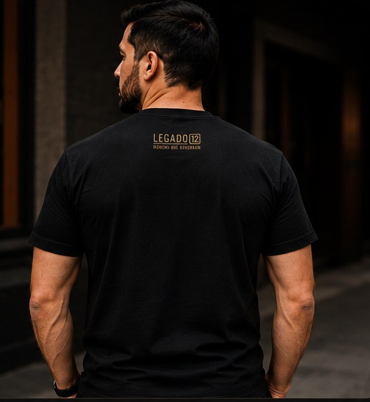 Camiseta Eu e a Minha Casa — costas